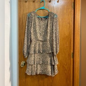 Cheetah print flowy dress